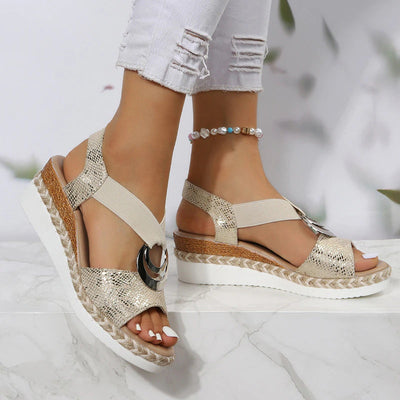 Comfortable orthopaedic wedge heel sandals - 2025