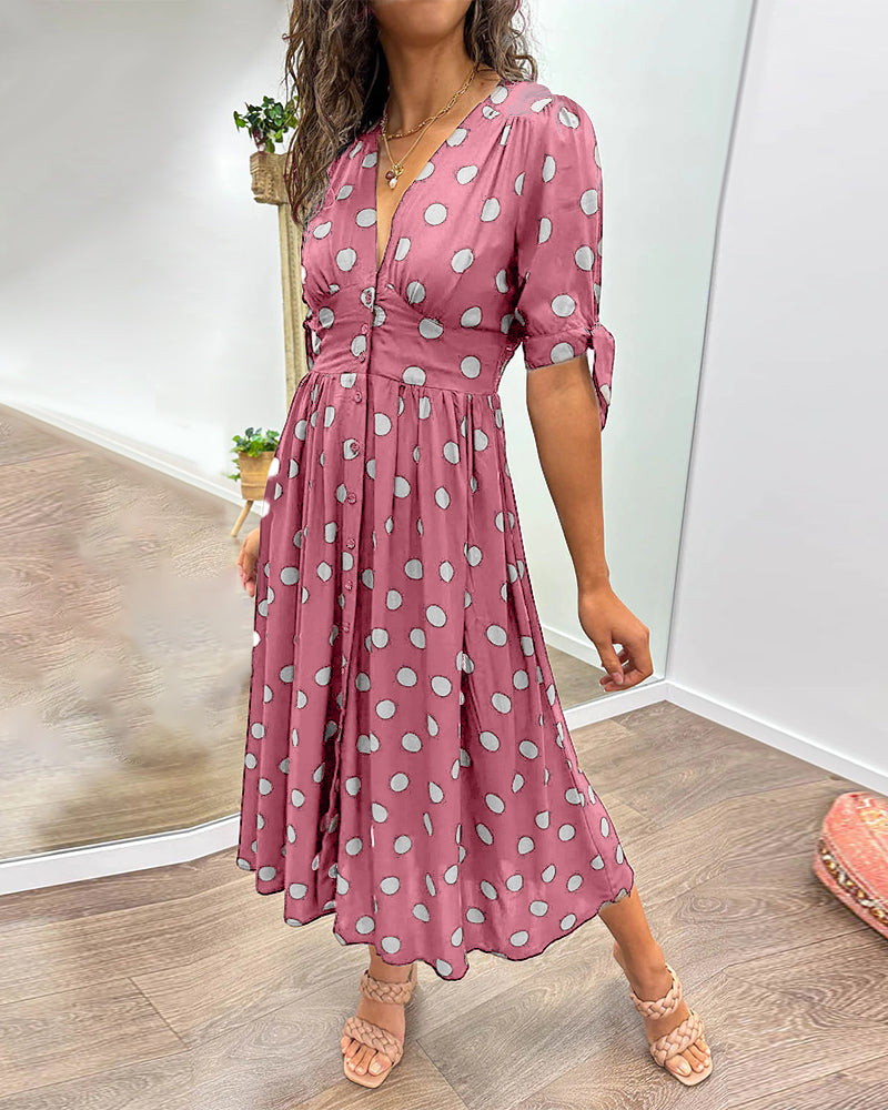 Clemencia – Elegant polka dot dress