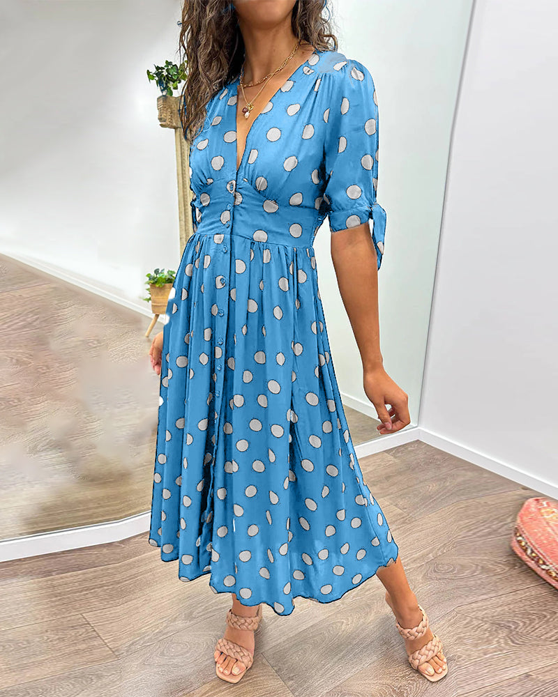 Clemencia – Elegant polka dot dress