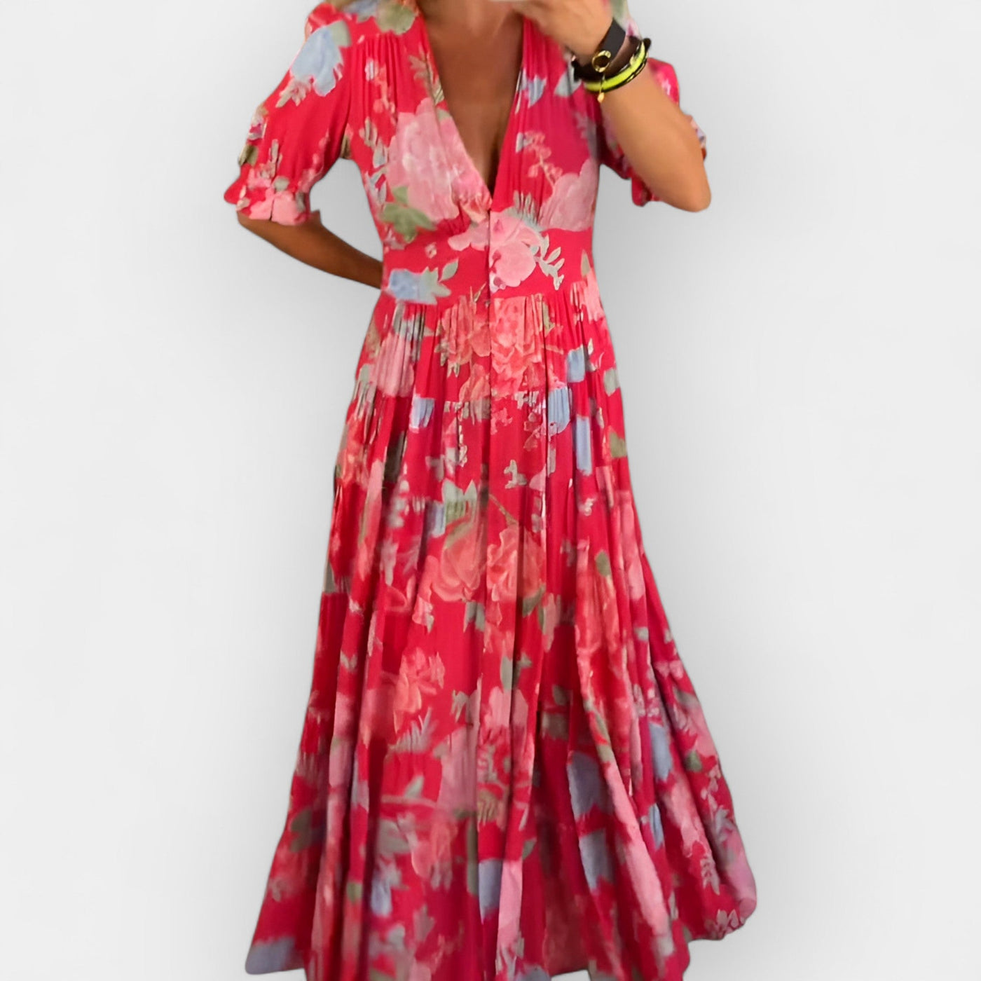 Airy Floral Dress with Pockets