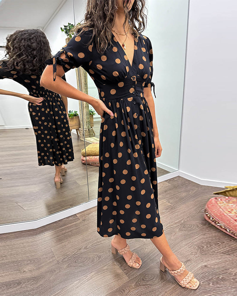 Clemencia – Elegant polka dot dress