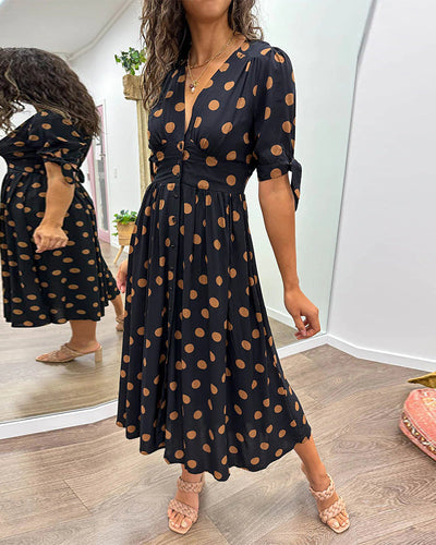 Clemencia – Elegant polka dot dress