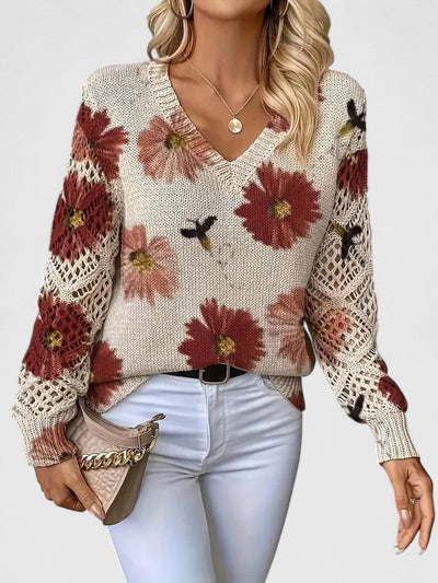 Aurélie | Elegant jumper with floral design