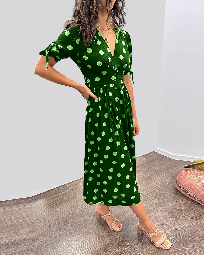Clemencia – Elegant polka dot dress