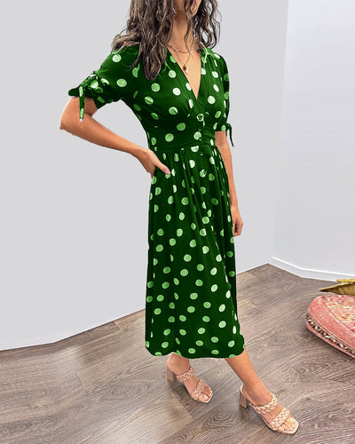 Clemencia – Elegant polka dot dress