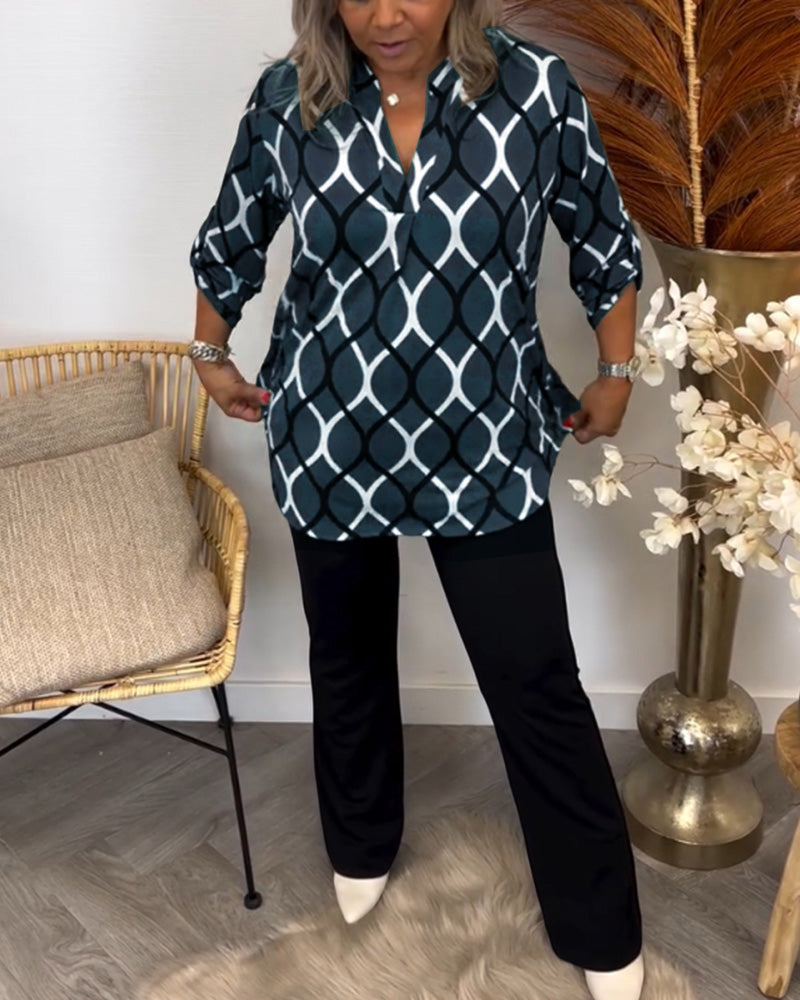 Noor - Blouse with Graphic Print