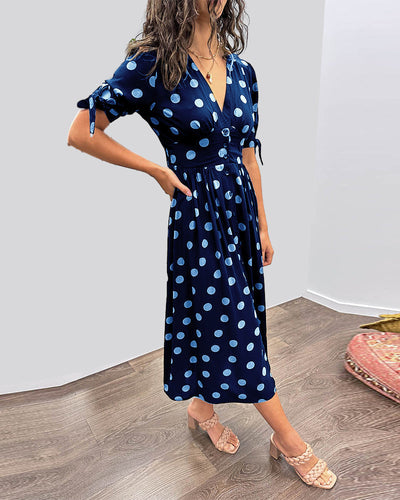Clemencia – Elegant polka dot dress