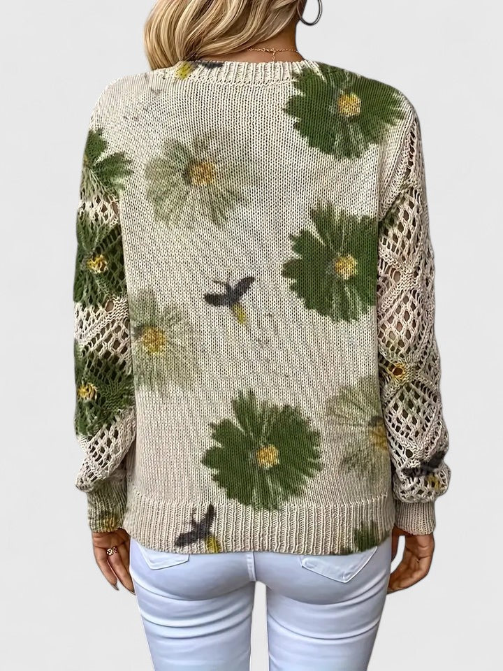 Aurélie | Elegant jumper with floral design
