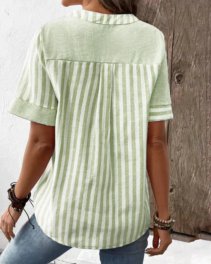Lila | Soft Stripe Blouse