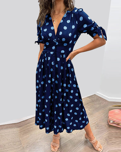 Clemencia – Elegant polka dot dress