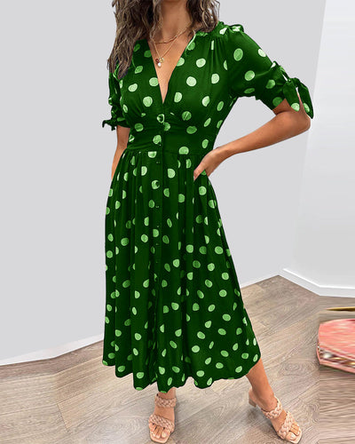 Clemencia – Elegant polka dot dress