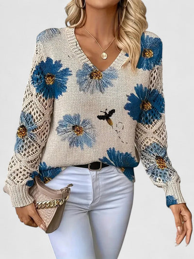 Aurélie | Elegant jumper with floral design