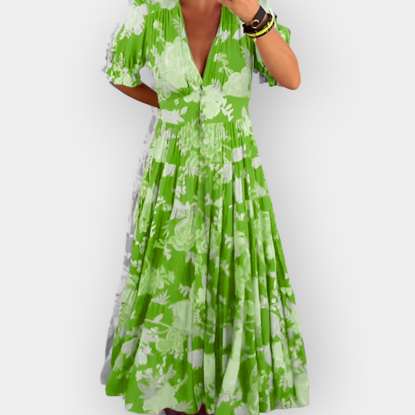 Airy Floral Dress with Pockets