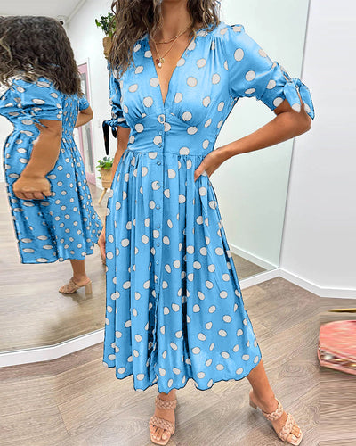 Clemencia – Elegant polka dot dress