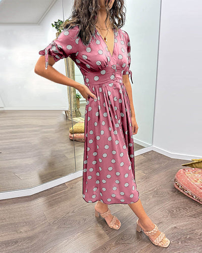 Clemencia – Elegant polka dot dress