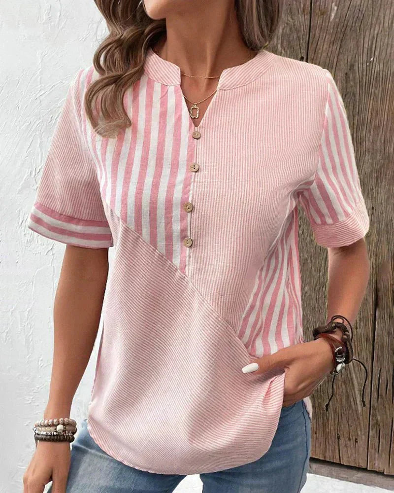 Lila | Soft Stripe Blouse