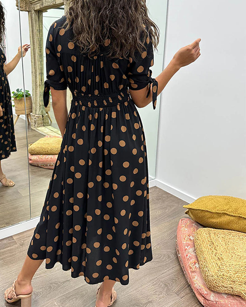 Clemencia – Elegant polka dot dress