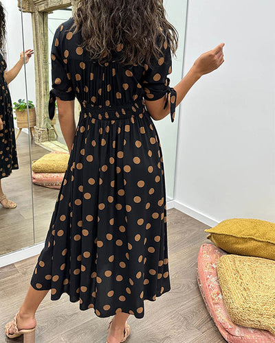 Clemencia – Elegant polka dot dress