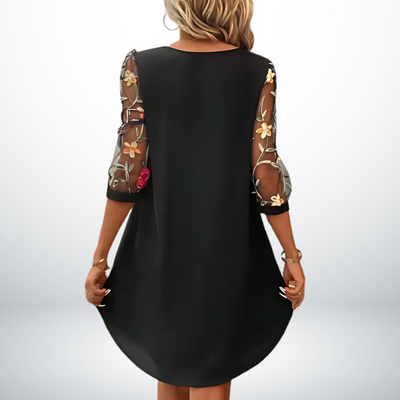 Dumelza - Mini Dress with Floral Sleeves