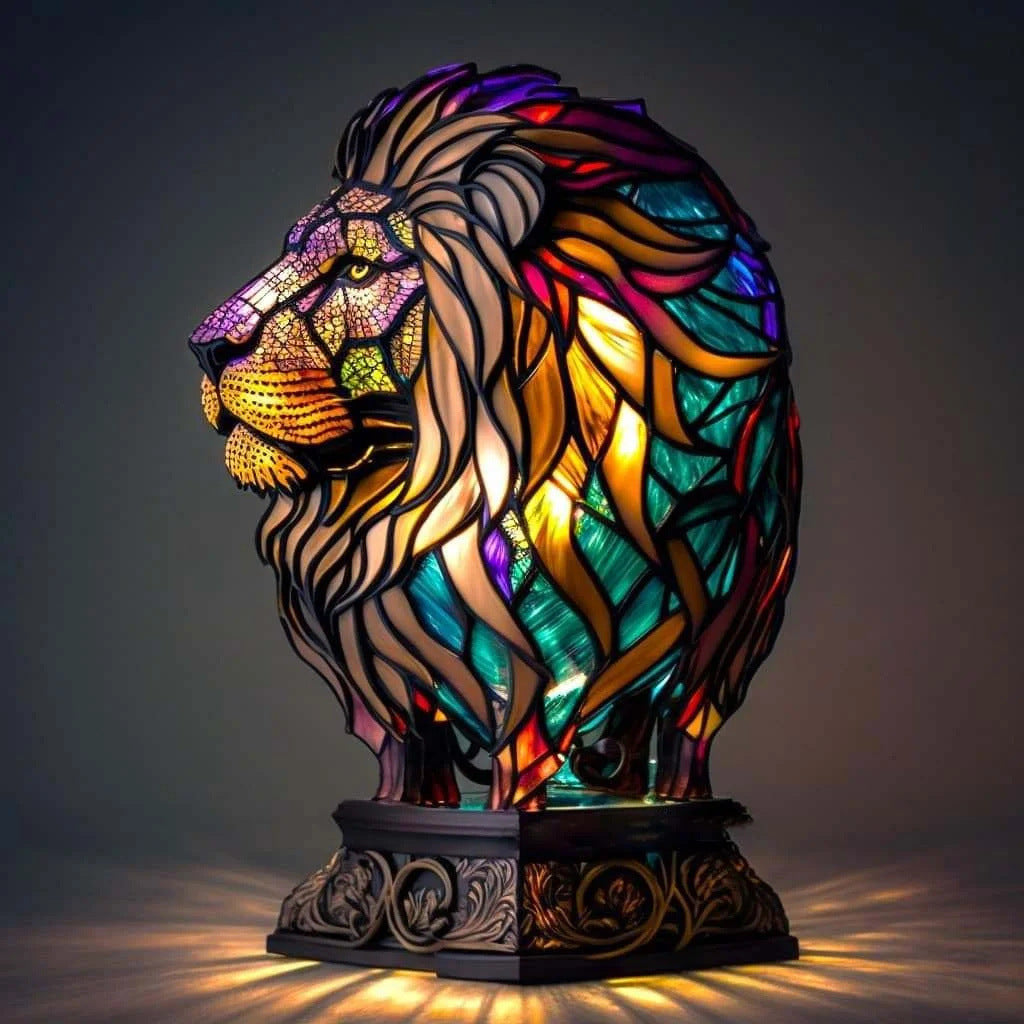 Olaf - Stained Glass Lamp Magisk Lion