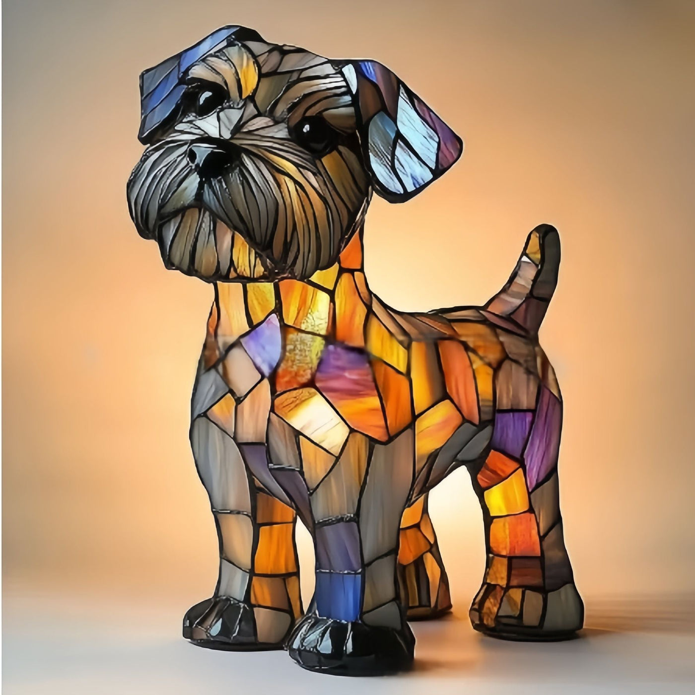 Dino - Stained Glass Lamp Magisk in the Shape of a Dog