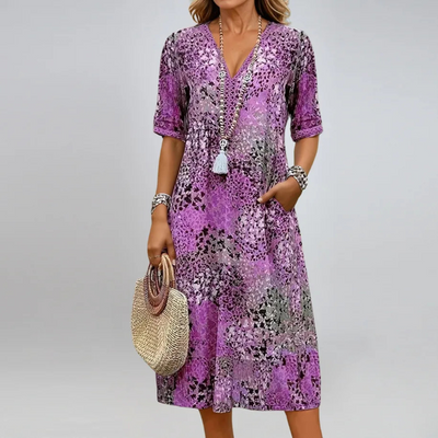 Harper | Vibrant Print Midi Dress