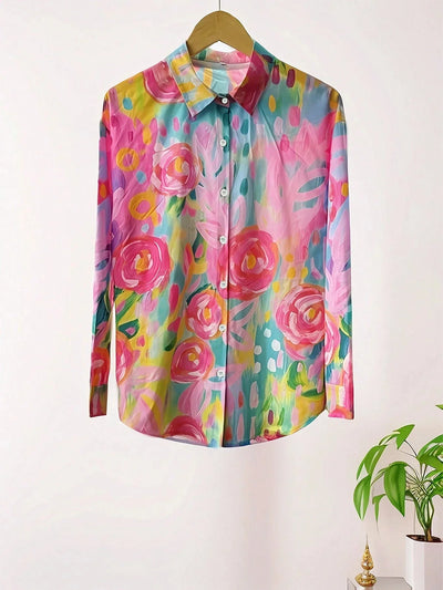 Annika - Colourful blouse with playful print