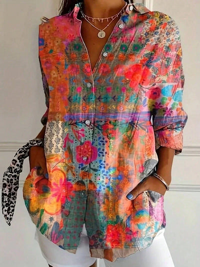 Annika - Colourful blouse with playful print