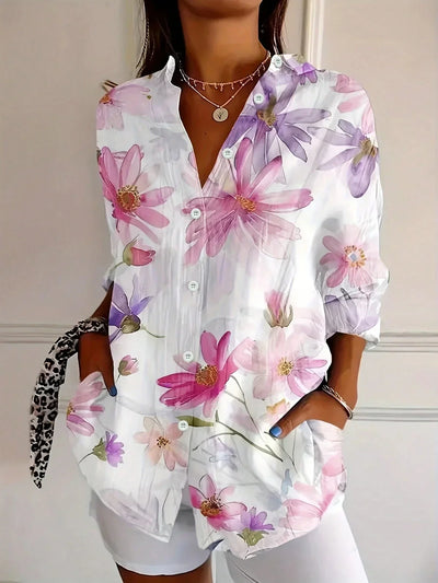 Annika - Colourful blouse with playful print