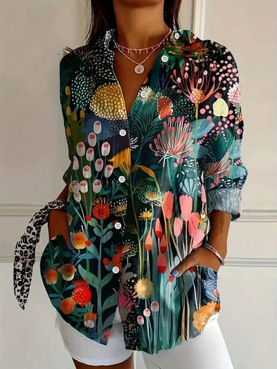 Annika - Colourful blouse with playful print