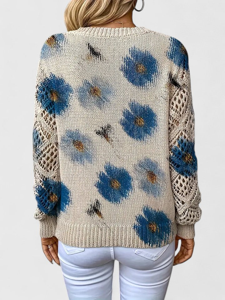 Aurélie | Elegant jumper with floral design