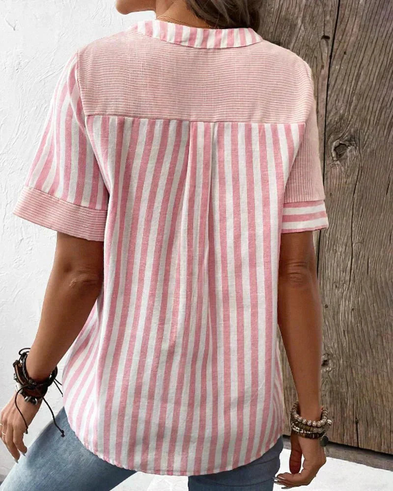 Lila | Soft Stripe Blouse