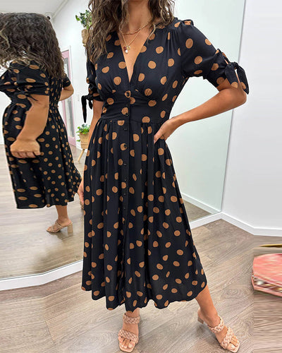 Clemencia – Elegant polka dot dress
