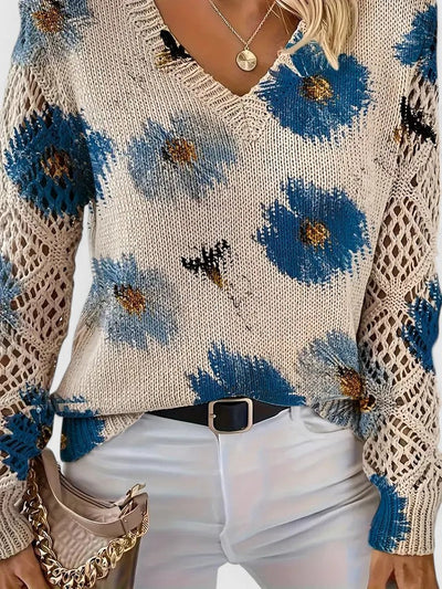 Aurélie | Elegant jumper with floral design