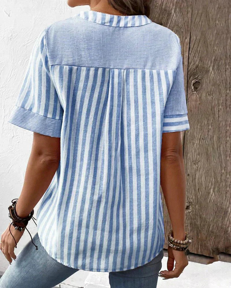 Lila | Soft Stripe Blouse