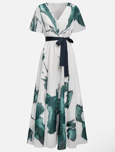 Nayla™ | Watercolour Print Maxi Dress
