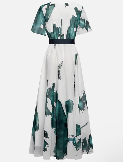 Nayla™ | Watercolour Print Maxi Dress
