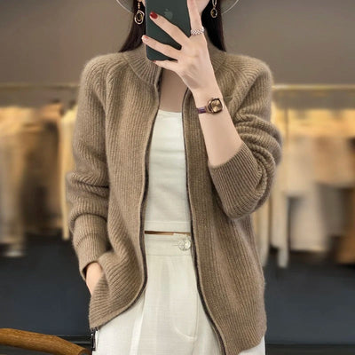 Vienna | Wool Zipper Cardigan