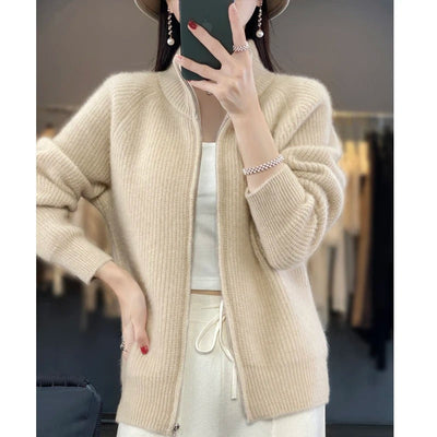 Vienna | Wool Zipper Cardigan