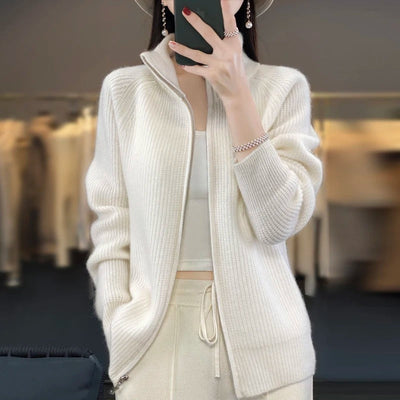 Vienna | Wool Zipper Cardigan